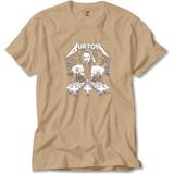 Z zepplin Metallica Cliff Burton Face Krem Tişört - 5XL