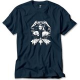 Z zepplin Metallica Cliff Burton Face Lacivert Tişört - 4XL