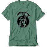 Z zepplin Metallica Cliff Burton Guitar Yeşil Tişört - XL