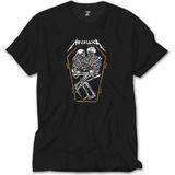 Z zepplin Metallica Grave Two Skeletons Siyah Tişört - 2XL