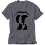 Z zepplin Metallica Group Silhouette Gri Tişört