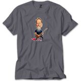 Z zepplin Metallica James Hetfield Cartoon Gri Tişört - XL