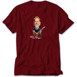 Z zepplin Metallica James Hetfield Cartoon Kırmızı Tişört - 4XL