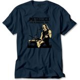 Z zepplin Metallica Live In Moscow Lacivert Tişört - XL