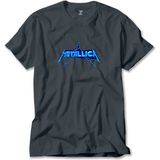 Z zepplin Metallica Logo Lightning Füme Tişört