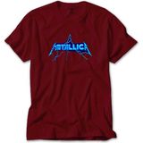 Z zepplin Metallica Logo Lightning Kırmızı Tişört - 2XL