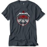 Z zepplin Metallica Master Of Puppets Albums Füme Tişört - 4XL