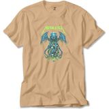 Z zepplin Metallica Octopus Bat Krem Tişört - XS