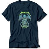 Z zepplin Metallica Octopus Bat Lacivert Tişört - 5XL