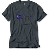 Z zepplin Metallica Ride The Lightning Guitar Füme Tişört - 5XL