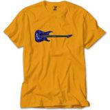 Z zepplin Metallica Ride The Lightning Guitar Sarı Tişört - XL
