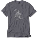 Z zepplin Metallica Snake Logo Gri Tişört - XL