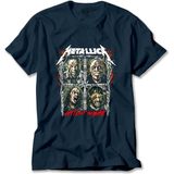 Z zepplin Metallica Spitout The Bone Lacivert Tişört - XL