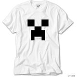 Z zepplin Minecraft Creeper Face Beyaz Tişört - 5XL