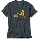 Z zepplin Nirvana Kurt Cobain Füme Tişört - 5XL