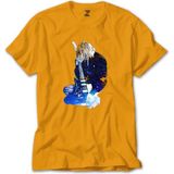 Z zepplin Nirvana Kurt Cobain Galaksi Sarı Tişört