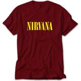 Z zepplin Nirvana Yazı Sarı Kırmızı Tişört