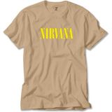 Z zepplin Nirvana Yazı Sarı Krem Tişört - 2XL