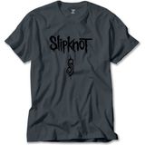 Z zepplin Slipknot Logo Text Füme Tişört - 2XL