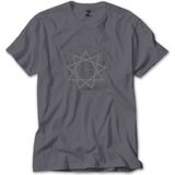Z zepplin Slipknot Pentagram Symboll Gri Tişört
