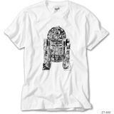 Z zepplin Star Wars R2D2 Mechanic Beyaz Tişört - 5XL