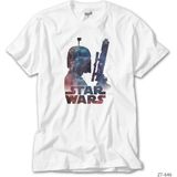 Z zepplin Star Wars Silhouette In Space Beyaz Tişört