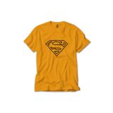 Z zepplin Supermn Distrod Logo Sarı Tişört