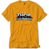 Z zepplin Thor Love And Thunder Logo Blue Sarı Tişört - XS