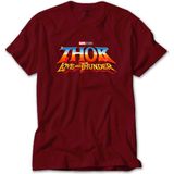 Z zepplin Thor Love And Thunder Logo Kırmızı Tişört - 5XL