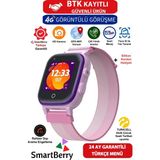 Z40 Görüntülü Görüşme Yüz Tanıma Gps Wıfı Konum Akıllı Çocuk Takip Saati Sim Kartlı - Pembe Mor