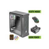 Z5 Surena ARGB Gaming Bilgisayar Kasası (4×120mm Fan + Kumanda) – 600W 80+ Bronze PSU Dahil