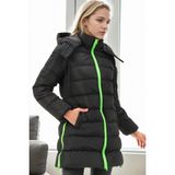 Z6770 Dewberry Bayan Kaban-Siyah-Yeşil-2 - XL