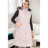 Z9684 DEWBERRY BAYAN YELEK-AÇIK GRİ
