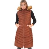 Z9684 DEWBERRY BAYAN YELEK-AÇIK KAHVE