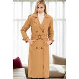 Z9737 Dewberry Bayan Trençkot-Camel - 2XL