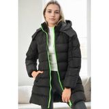 Z9770 Dewberry Bayan Kaban-Siyah-Yeşil - XL
