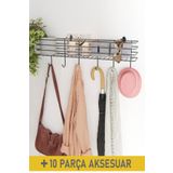 zabata 55x10 Cm Metal Portmanto Askılık Duvar Askısı Elbise Askılığı