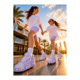 ZACOZ Aile Kombini LED Işıklı Paten Spor Ayakkabı 30-40 Numara