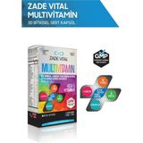 Zade Vital 30 Bitkisel Kapsül Multivitamin Takviye Edici Gıda İçeriğinde L-Karnitin ve Panax Ginseng