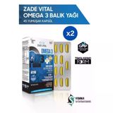 Zade Vital Omega 3 Balık Yağı Premium 45 Kapsül 2 Adet