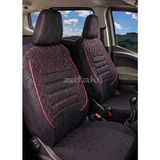Zafaks Fiat Fiorino Uyumlu Oto Koltuk Kılıfı Gofraj - Siyah - Kırmızı