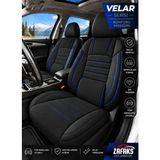 Zafaks Opel Corsa Uyumlu Velar Serisi Keten Oto Koltuk Kılıfı – Ortopedik Tam Set - Siyah - Mavi