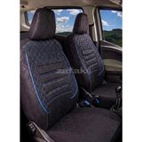 Zafaks Renault Clio 4 Uyumlu Oto Koltuk Kılıfı Gofraj - Siyah - Mavi