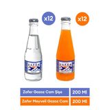 Zafer Sade Gazoz 200 ml x 12 Adet + Meyveli Gazoz 200 ml x 12 Adet