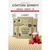 Zaferan Göktürk Şerbeti 3x1.5 lt Meyan Kökü Şerbeti Ramazan Şerbeti Doğal Şerbet - 1,5 lt