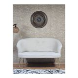 Zafir İkili TEDDY Gold Kaplama Sivriltme Ayak Çay Seti Koltuk İkili Berjer , Balkon, Salon, Ofis Krem Renk 40,5 Boyut/Ebat