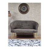Zafir İkili TEDDY Gold Kaplama Telli Ayak Çay Seti Koltuk İkili Berjer , Balkon, Salon, Ofis Kahverengi Renk 110 x 49 Boyut/Ebat