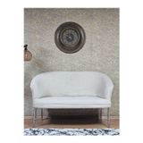 Zafir İkili TEDDY Krom Kaplama Telli Ayak Çay Seti Koltuk İkili Berjer , Balkon, Salon, Ofis Krem Renk 40,5 Boyut/Ebat