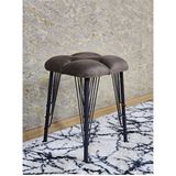 Zafir Kare Siyah Boyalı Telli Ayaklı Tabure - Oturak - Bar Taburesi - Ayaklı Tabure Kahverengi Renk 33 x 48 Boyut/ebat - Çok Renkli