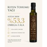 Zafir Natural | Soğuk Sıkım Keten Tohumu Yağı 250 ml | Analizli | %53,3 Omega-3 ALA